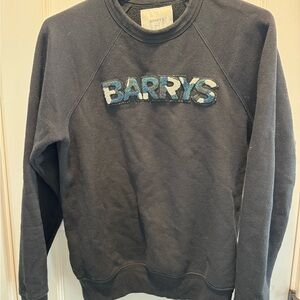 Barry’s S black sweatshirt with high-pile camo logo